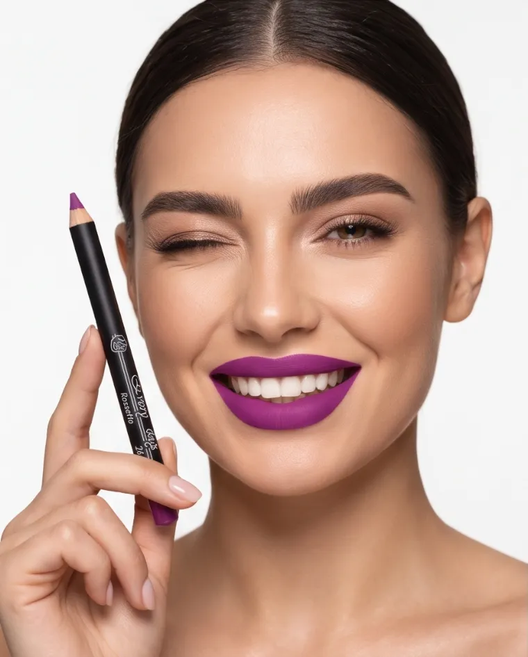 Matita labbra make up italy rossetto color viola 26