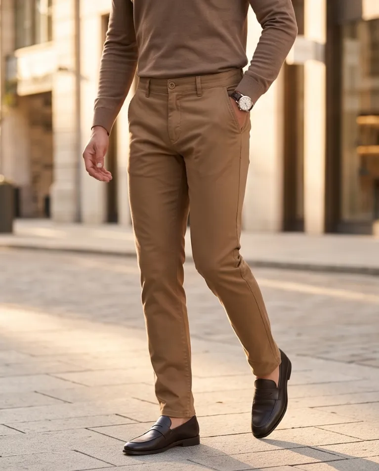 Pantalone elegante sportivo sagomato uomo Autunno Inverno