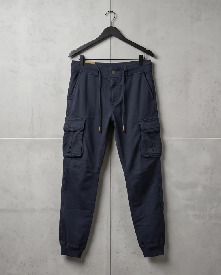 Pantalone cargo elastico in vita con polsini versione Autunno Inverno