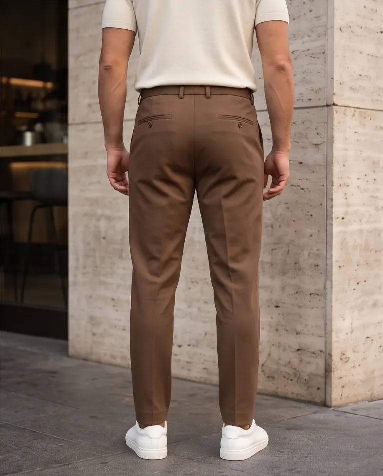 Pantalone elegante sagomato tessuto elasticizzato Autunno Inverno