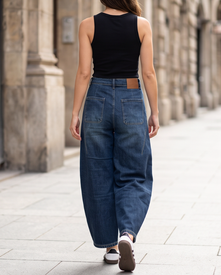 Denim ballon jeans donna