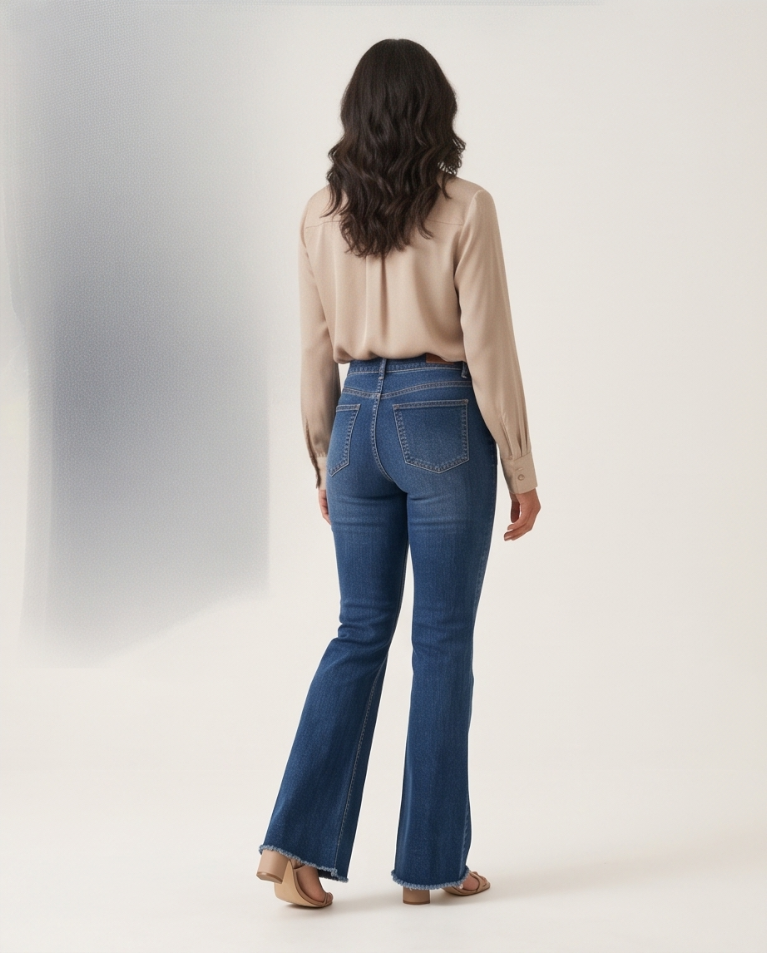 Jeans zampa trombetta sagomato donna
