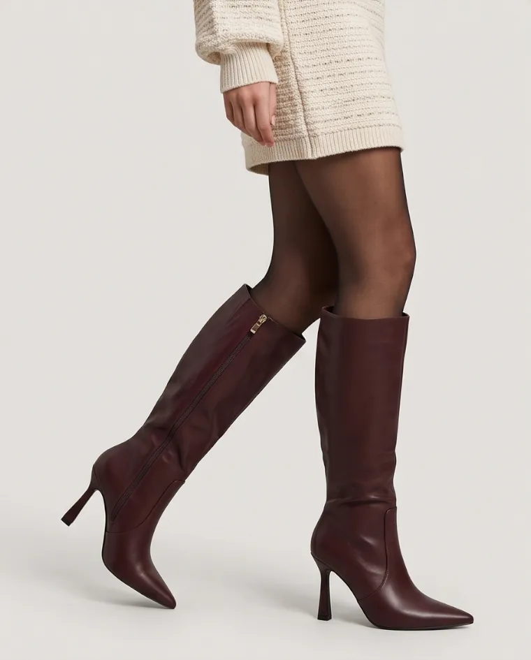 Stivale sagomato tacco 10 donna