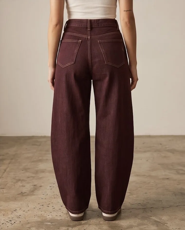 Ballon bordeaux jeans donna