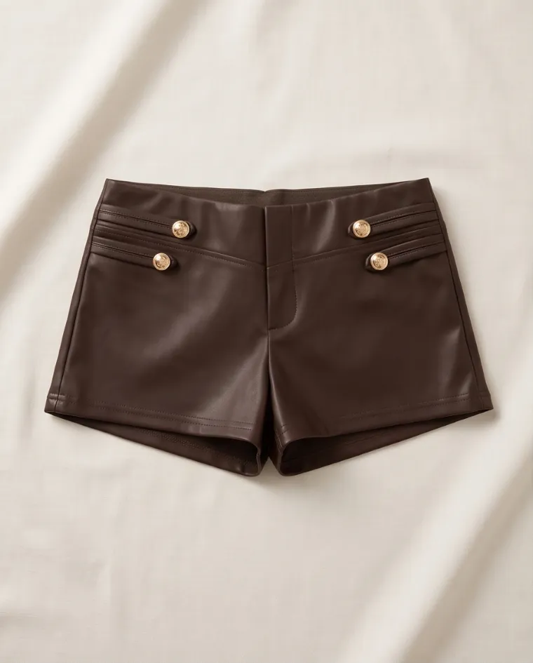 Mini shorts sagomato elasticizzato donna