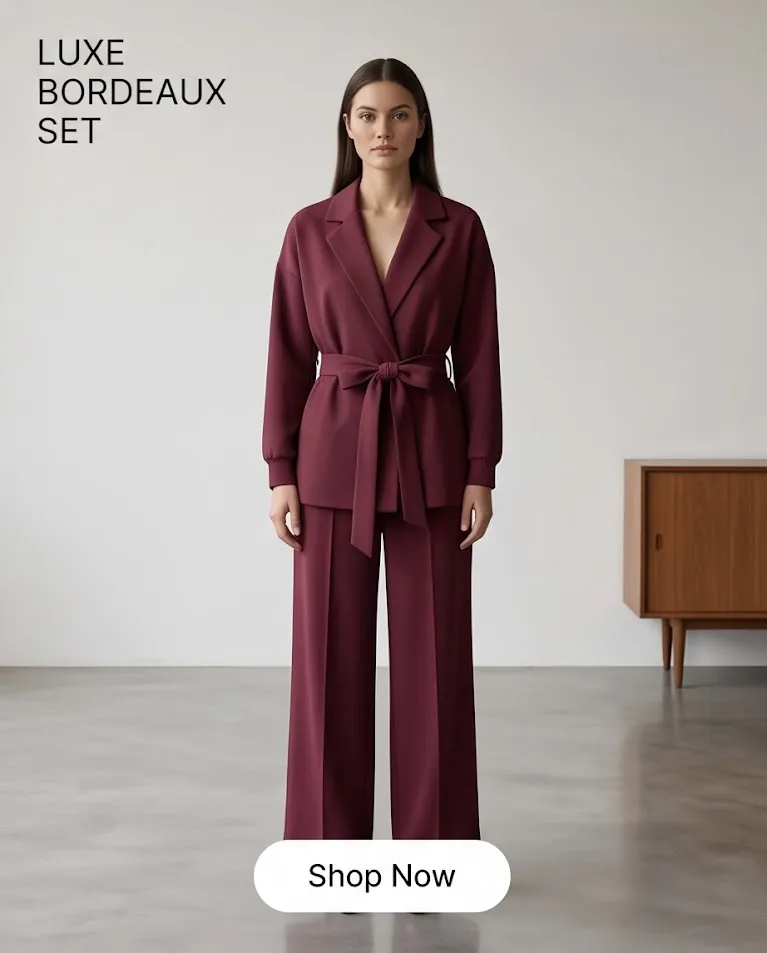 Coordinato giacca sfoderata con palazzo elastico in vita donna