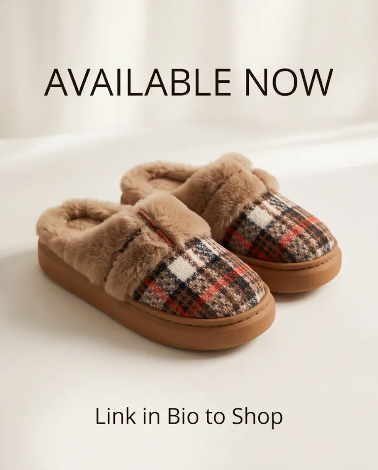 Pantofole plat invernali donna pelliccia interna