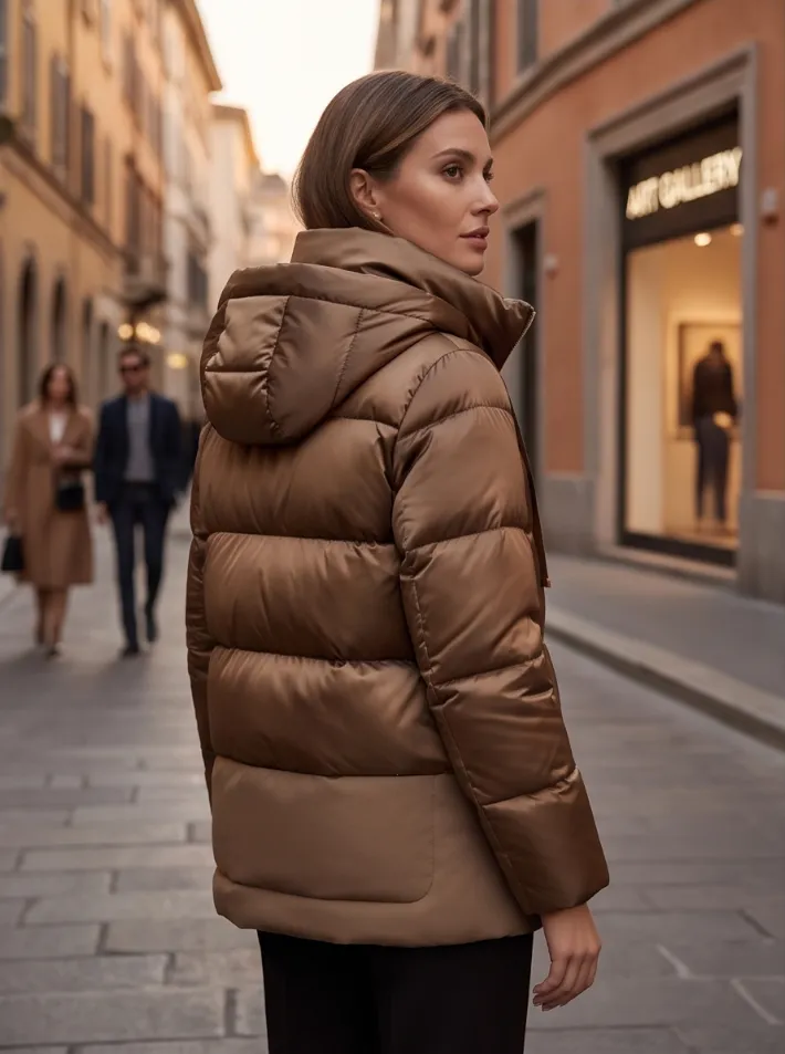 Giubbotto donna elegante invernale B-Tessuto