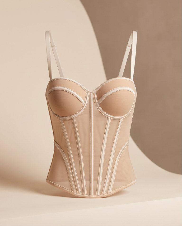 Corsetto rigido con coppe top donna
