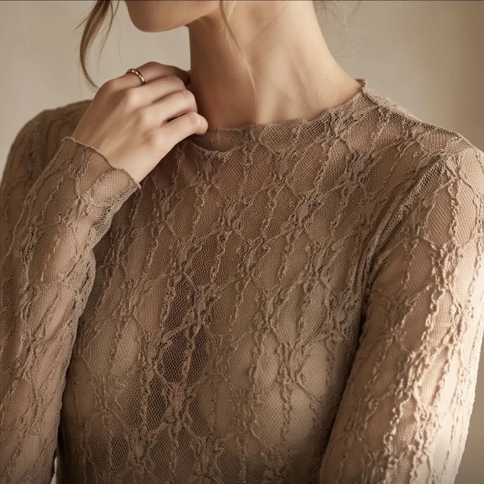 Body sagomato trasparente elegante donna