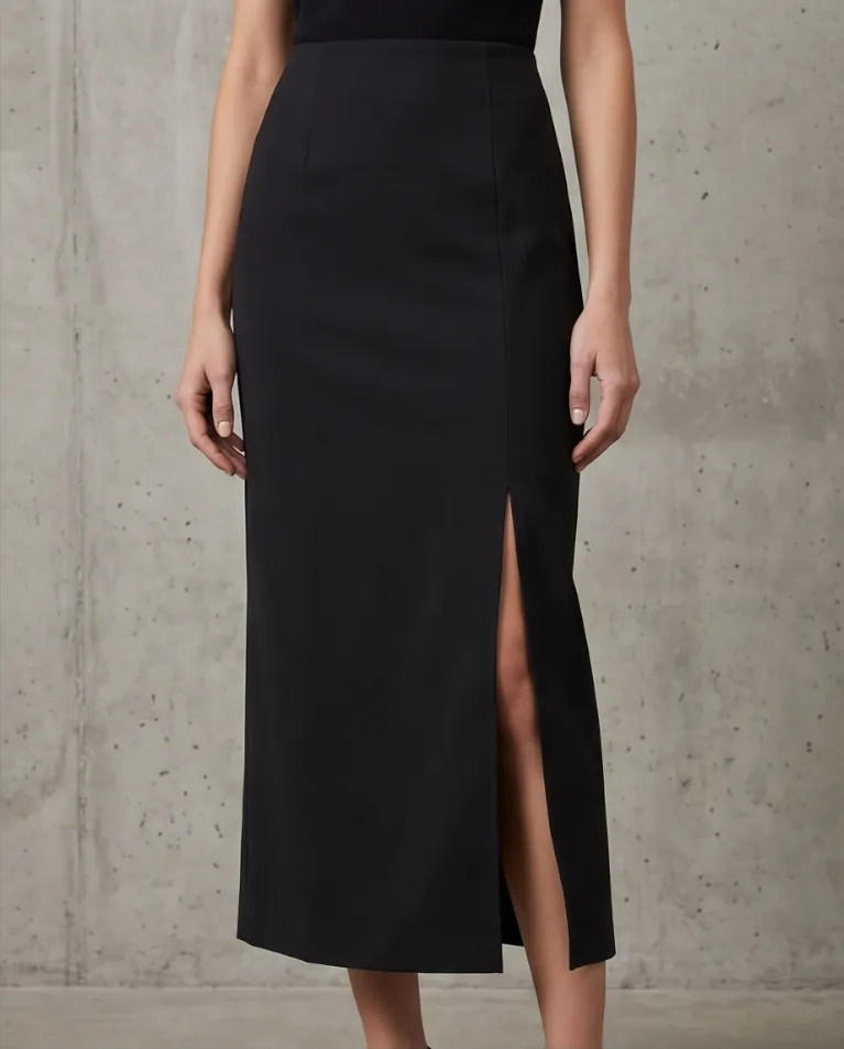 Longuette sagomata elasticizzata gonna donna