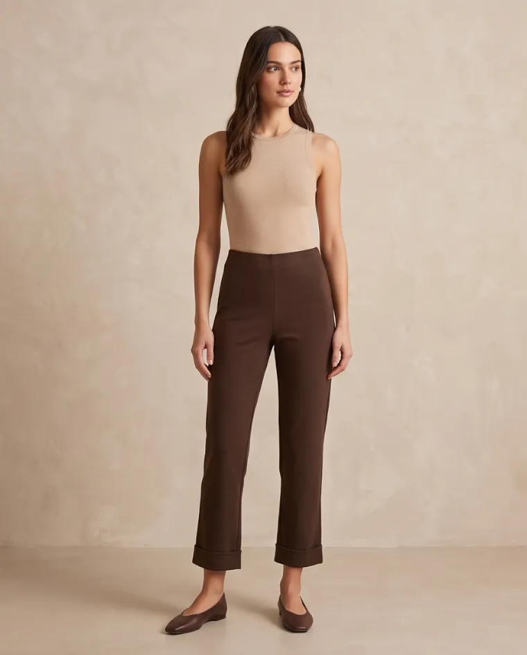 Panta leggings vita alta dritto caviglia da S a XXL