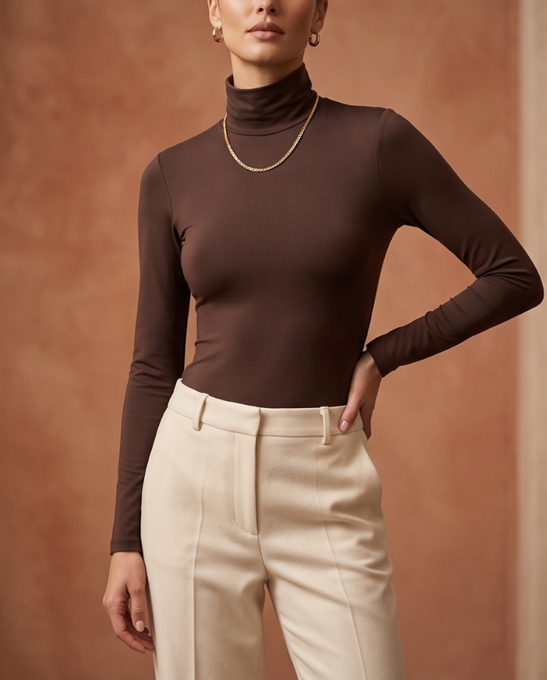 Body lupetto manica lunga donna